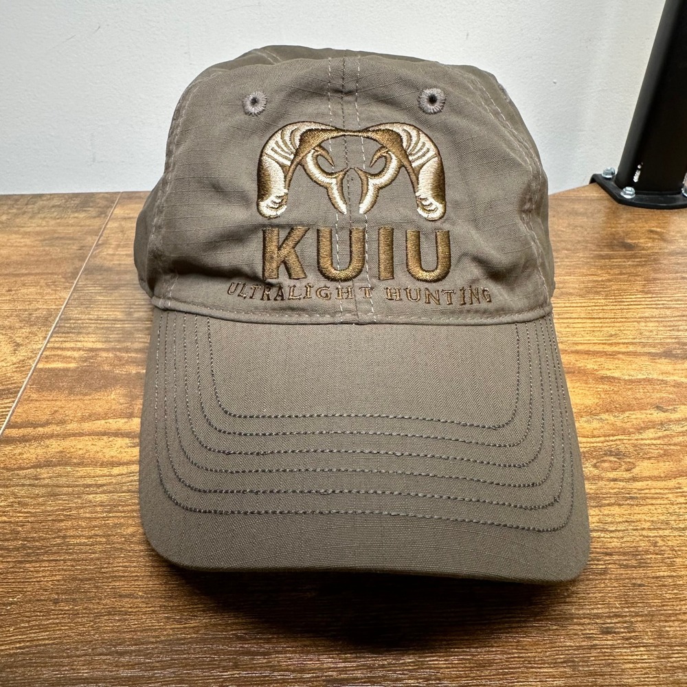 KUIU Ultralight Hunting Hat Mens Brown Ripstop Embroidered Ram Logo Cap Adjust